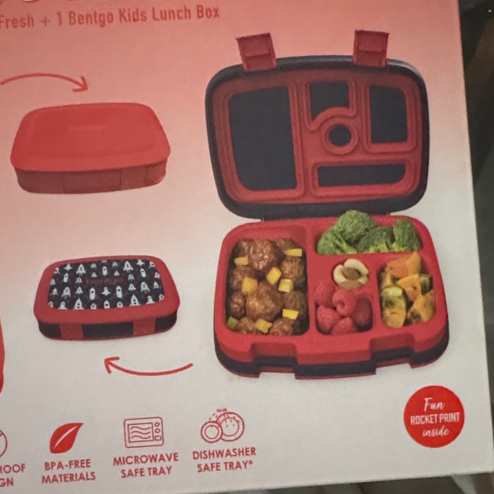 Bentgo Kids Lunch Box - Red and Black